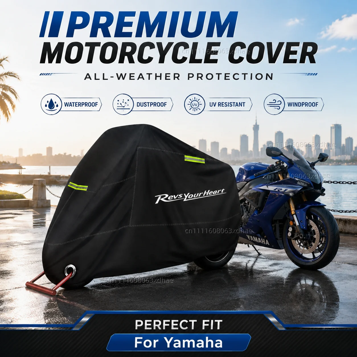 Motorcycle Cover All Season Waterproof Dust Rain UV Protection 190T Oxford Cloth For For Yamaha R1 R3 R25 Mt-09 Mt07 Fazer Fz6