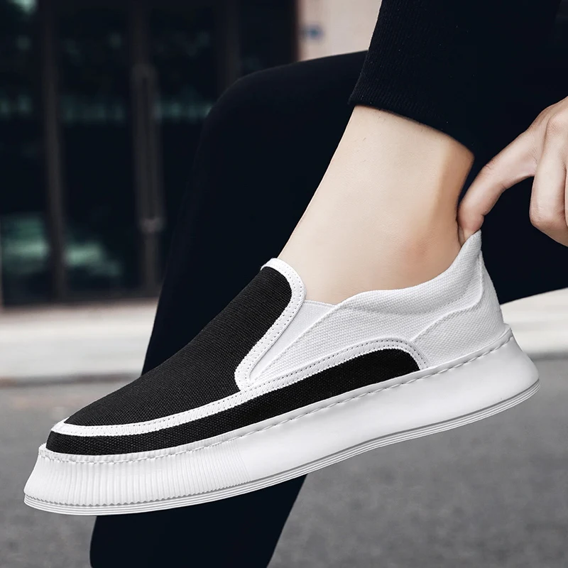 Chunky Shoes for Men Sneakers Spring Mixed Colors Slip-on Men Jogging Sports Shoes Comfortable Platform Fashion Men Sneakers