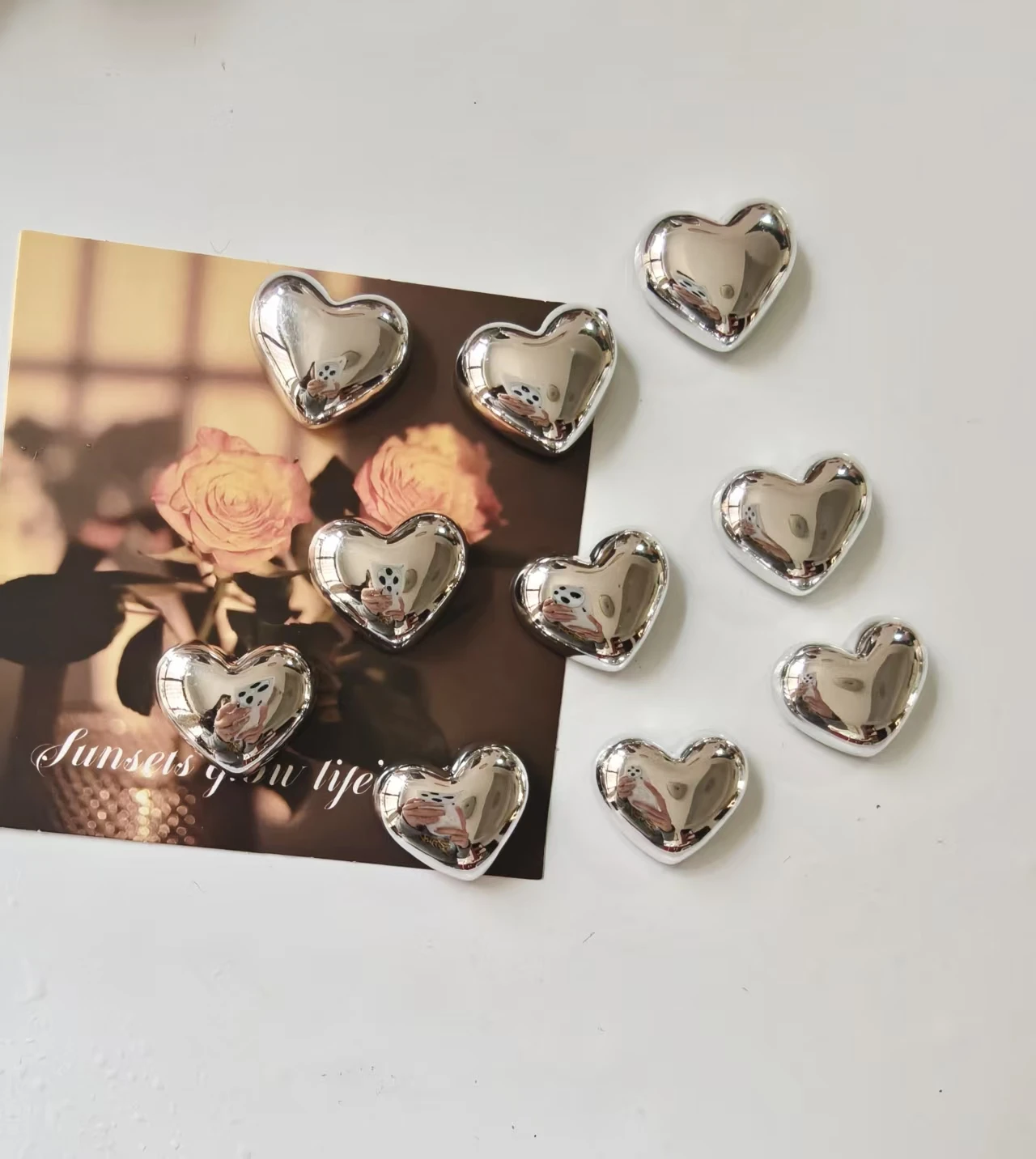 Koelkastmagneet met zilveren sterren magnetische nagelfoto wandmontage magnetische sticker