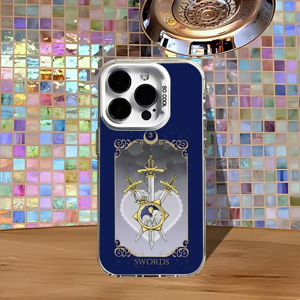 S-Sailor Tarot Phone Case For iPhone 16,15,14,13,12,11,Pro,XS,Max,Plus,Mini,SE4,E White Matte Shockproof Cover