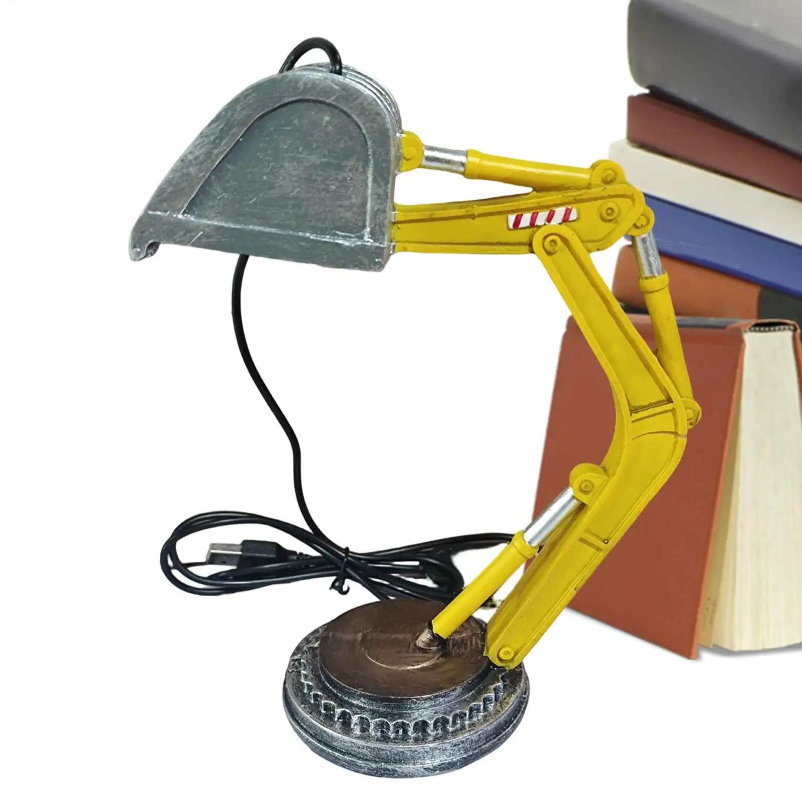 Excavator Bedside Lamp LED Construction Vehicle Reading Light Excavator Bedside Table Lamp For Boys Reading Kids Room Home