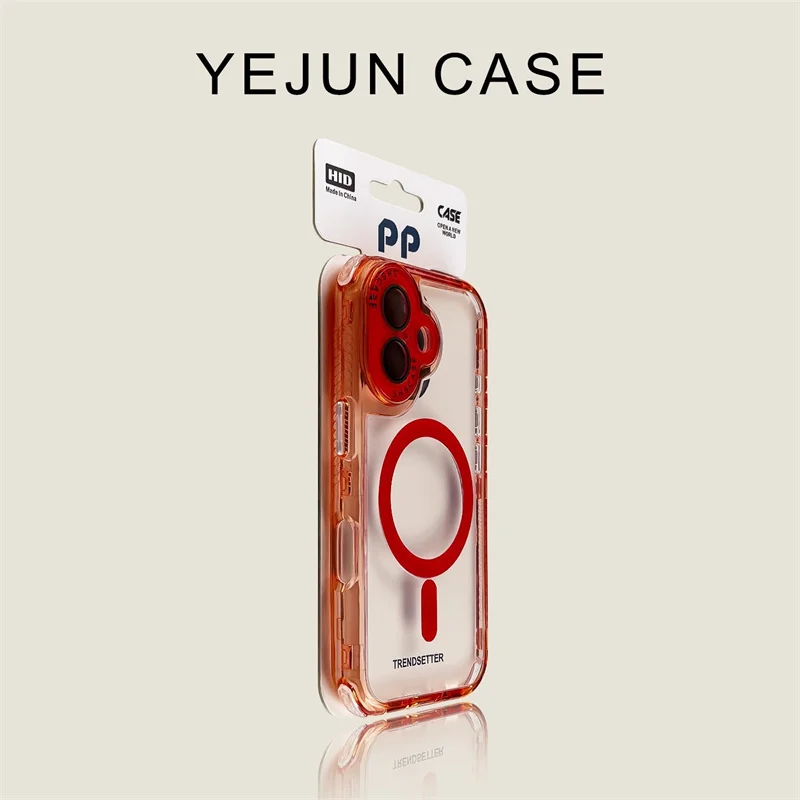 Three in one thick blue phone case suitable for iPhone 13, 14, 15, 16 Pro Max Plus magnetic anti drop protective case view 2