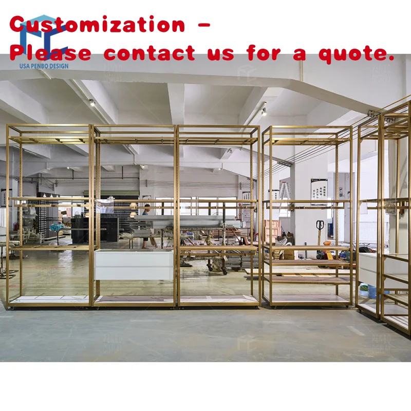 

Индивидуальный магазин, дизайн интерьера, металлическая витрина для рубашек, витрина для женского платья, подставка для одежды, полки для женской одежды Sho