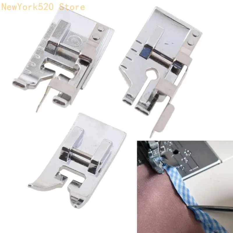 3pcs in Ditch Foot 1/4 Inch Quilting Patchwork Presser Foot Set Multifunction for Household Sewing Machines N84C