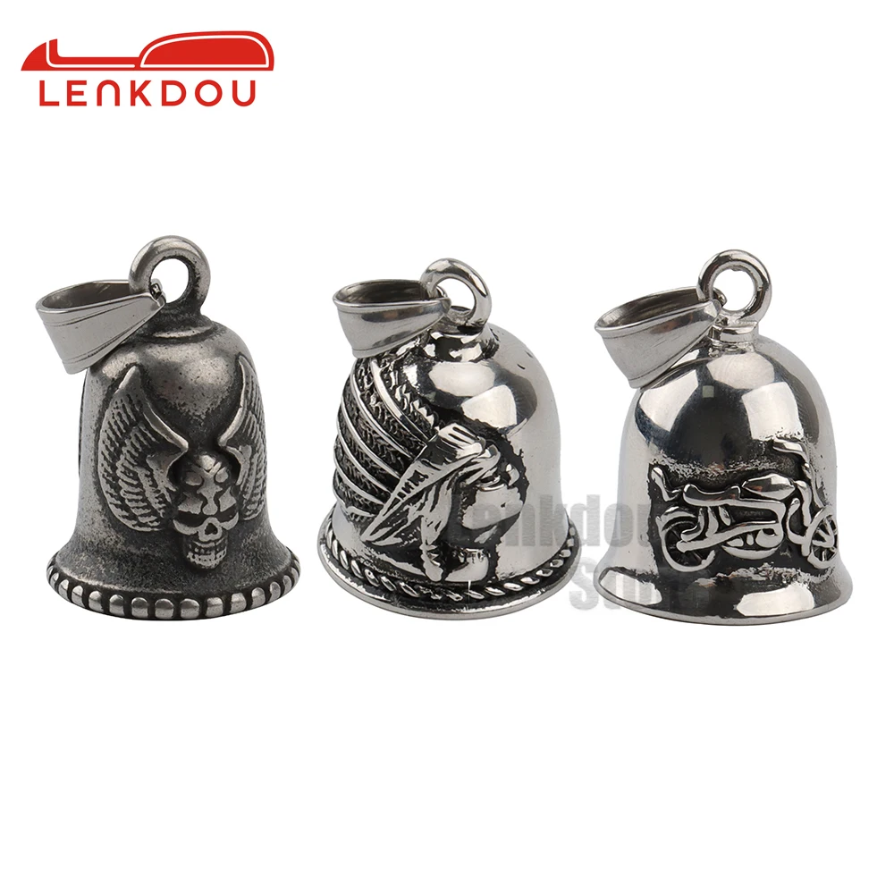 Universal Motorcycle Engine Bell Pendant For Harley Honda Suzuki Victory Bobber Chopper Stainlesss Steel Cool Biker Guard Bell