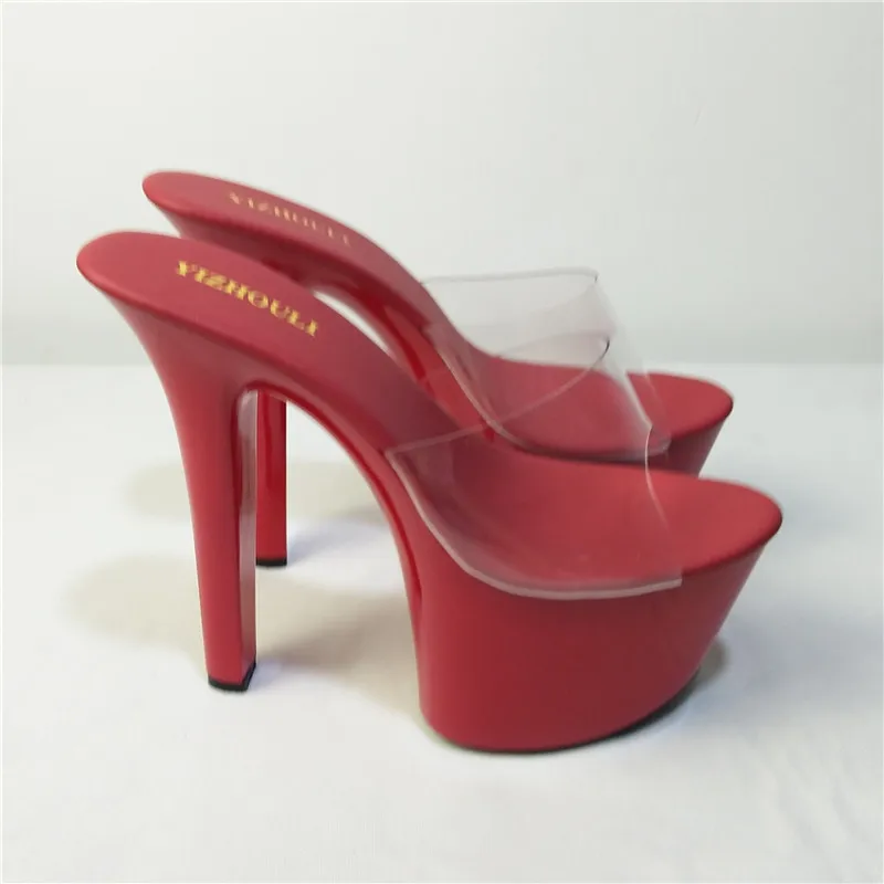 

Сексуальная женская одежда. Стильные туфли на шесте 7 дюймов и вечерние тапочки 17 см для летних сценических шоу.