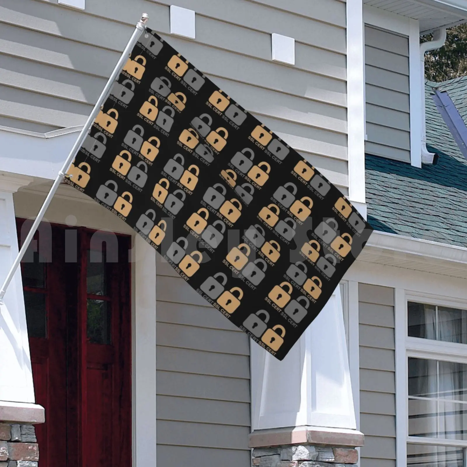 شهادة Ssl-الإنترنت الأمن ديكور خارجي العلم سيارة العلم Ssl شهادة آمنة مآخذ طبقة المبرمج و