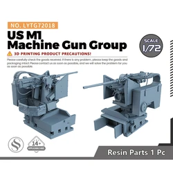 Yao's Studio LYTG72018 1/72 Model Upgrade Parts US M1 Machine Gun Group