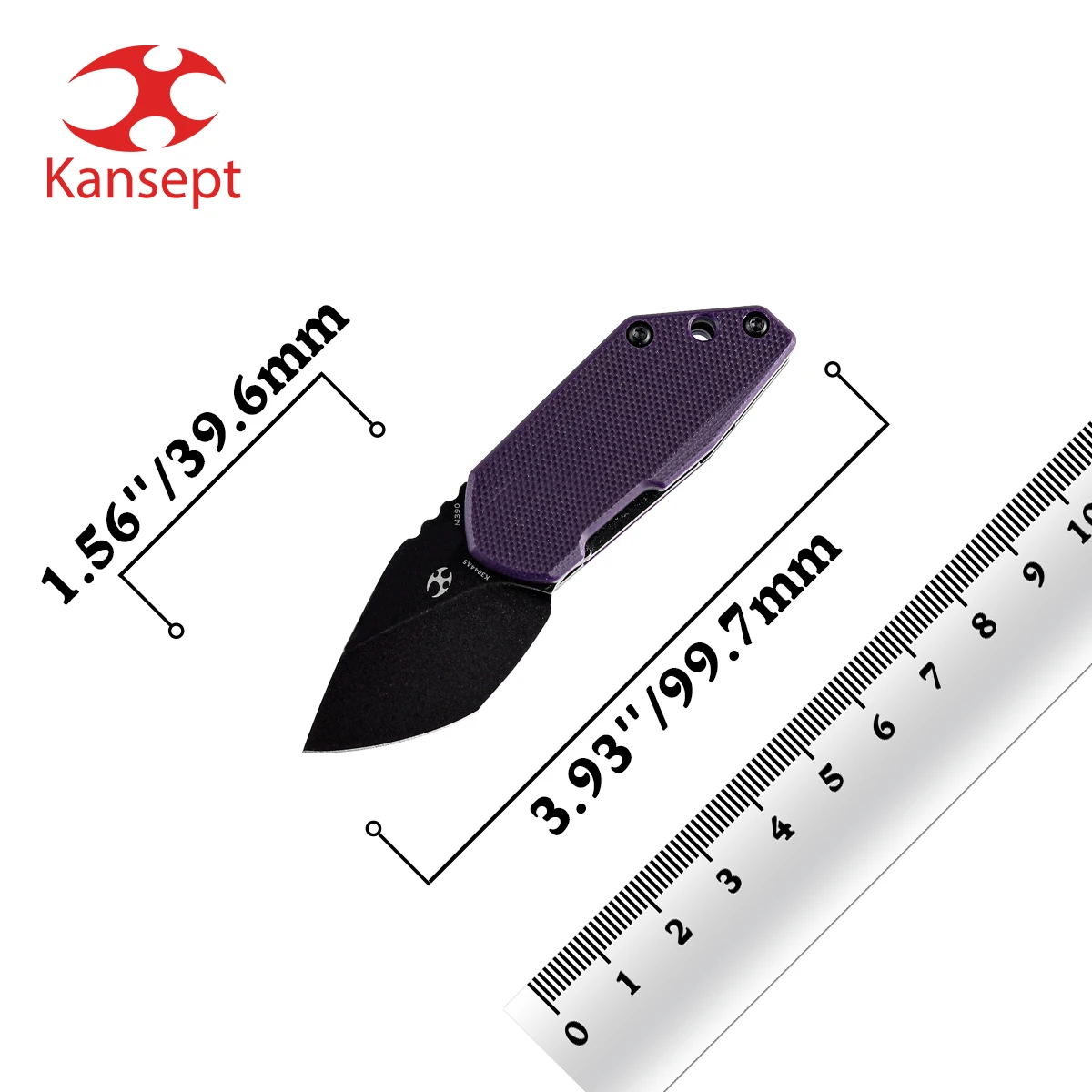Складные ножи Kansept K3044 RIO с лезвием 1.56'' из стали M390 и рукоятью из титана/микарты/G10, дизайн 4T5, инструменты для повседневного использования, мини-ножи.
