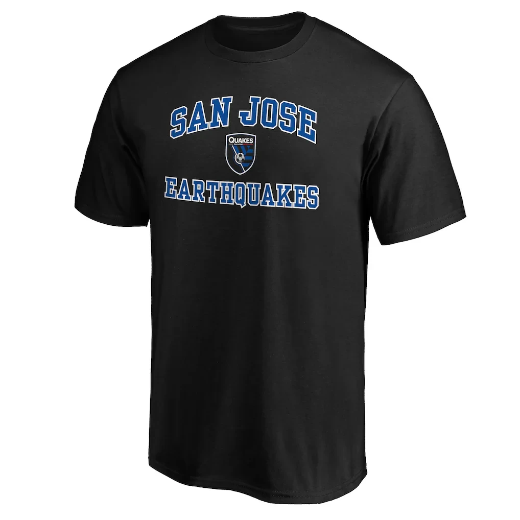 Camiseta informal Heather de San Jose Earthquakes, camiseta unisex de marca de lujo