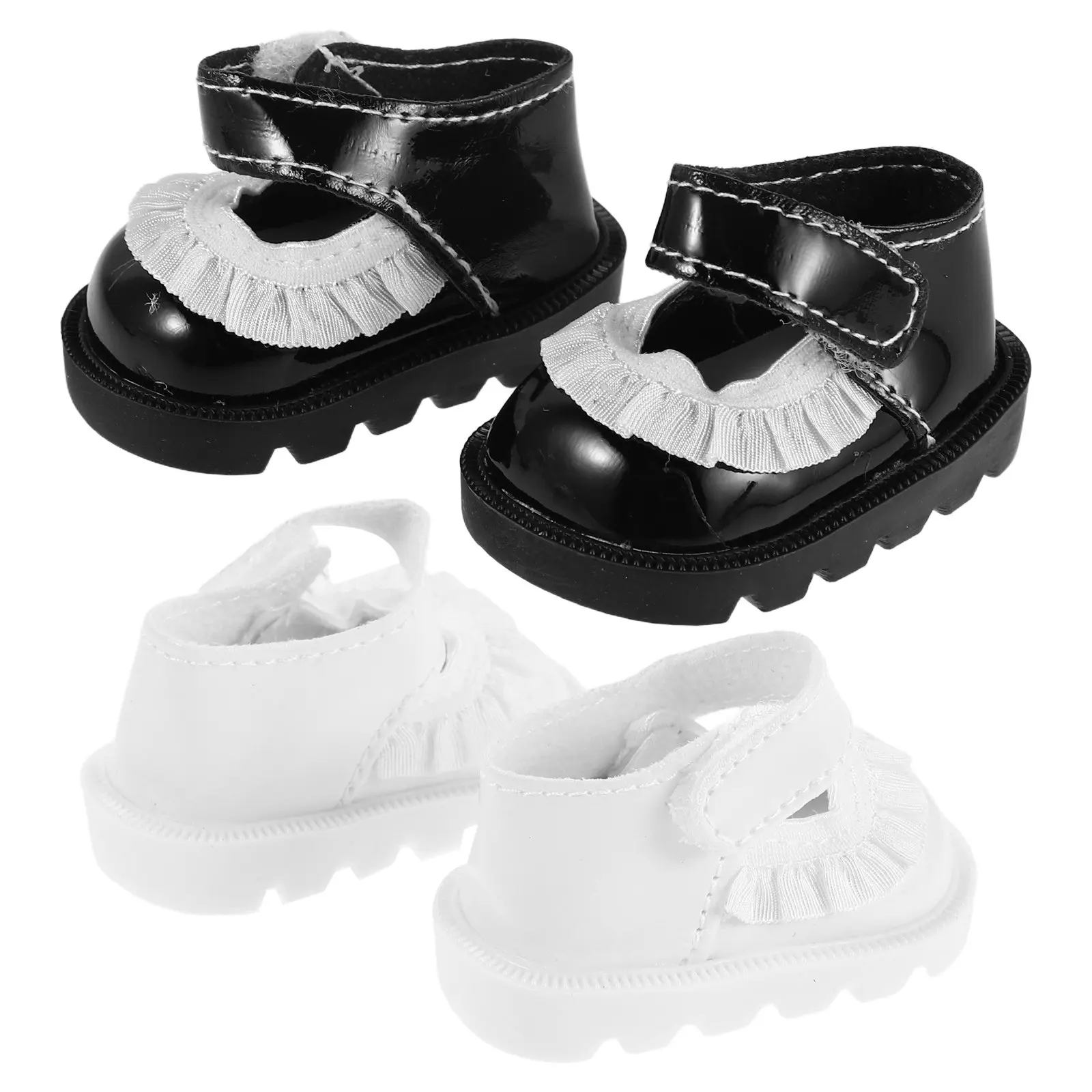 Chaussures miniatures à lacets de 20 Cm, 2 paires, accessoires de déguisement, chaussures de remplacement, style bébé fille, ornements pour la maison, 2 pièces