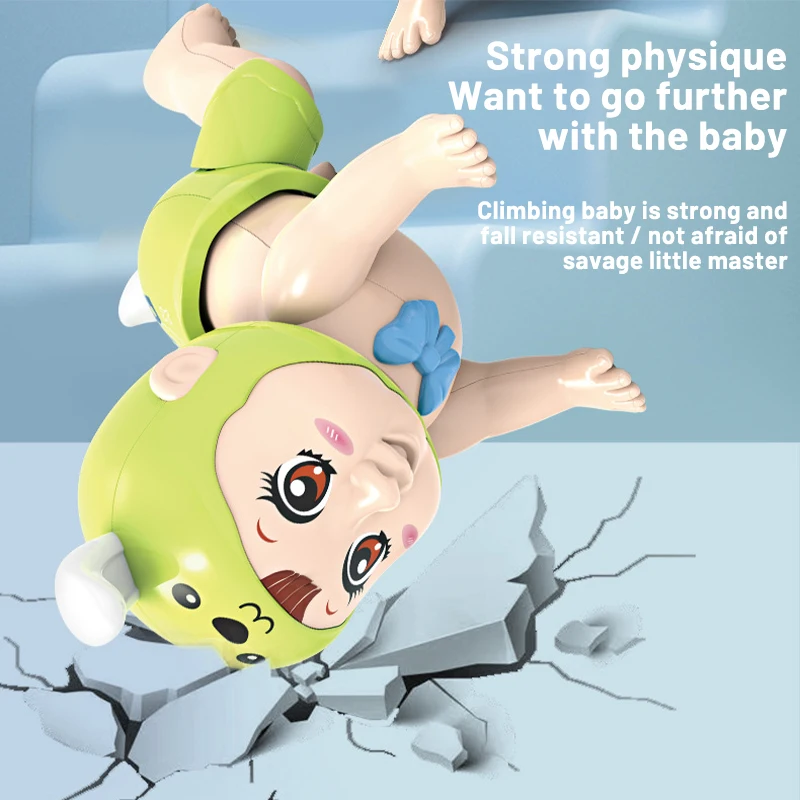 Mini Baby Crawl Toys Cute Toddle Puzzle Electric Music Guide Crawl Girl Boy Learn to Climb Early Education Vocal Toy 0-12 Months