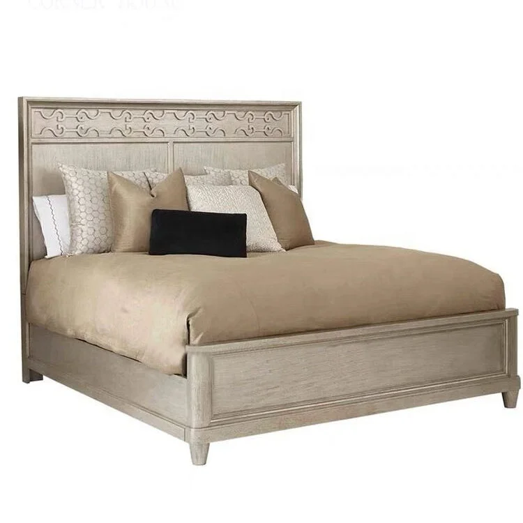 

* High Quality Bedroom Furniture Contemporary Designer Solid Wood Canopy Bed