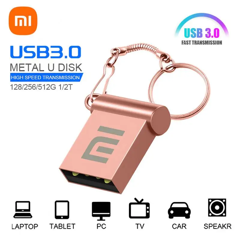 Xiaomi USB 3.0แฟลชไดรฟ์2TB MINI ความเร็วสูง512GB 1TB Stick แบบพกพาไดรฟ์กันน้ำ memoria U Disk