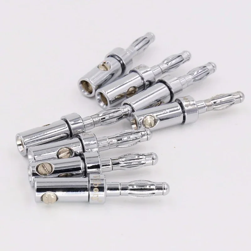 50 pcs  High Quality Rhodium Plated Copper Banana Plug Speaker Cable Wire Connector HiFi