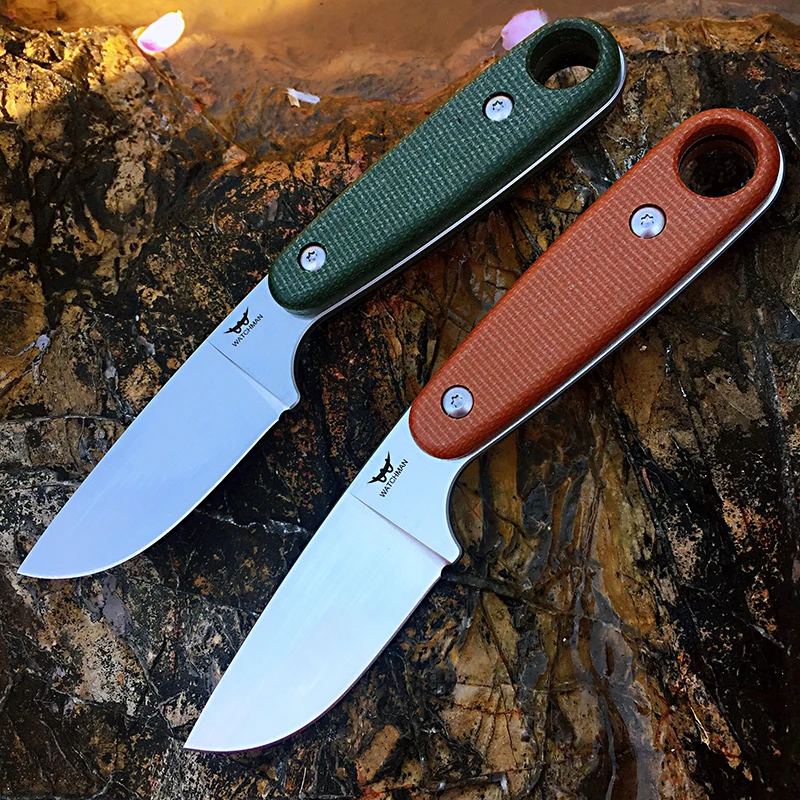 WF204 Fixed Blade Bushcraft Knife Full tang Hunting Straight Knives Camping tactical Survival Knife Tool