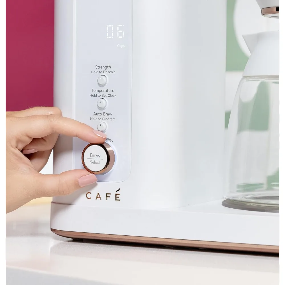 Cafetera de goteo especial, jarra de vidrio de 10 tazas, tecnología de voz a Brew, habilitada para WiFi, elementos esenciales de cocina para el hogar inteligente