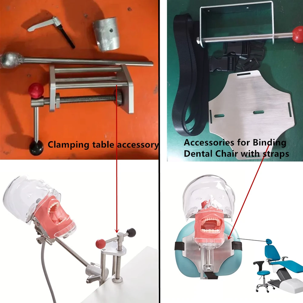 Clamping table Clipping Desk Parts Accessories for Binding Dental Chair with straps for Head Model Dental Simulator Phantom