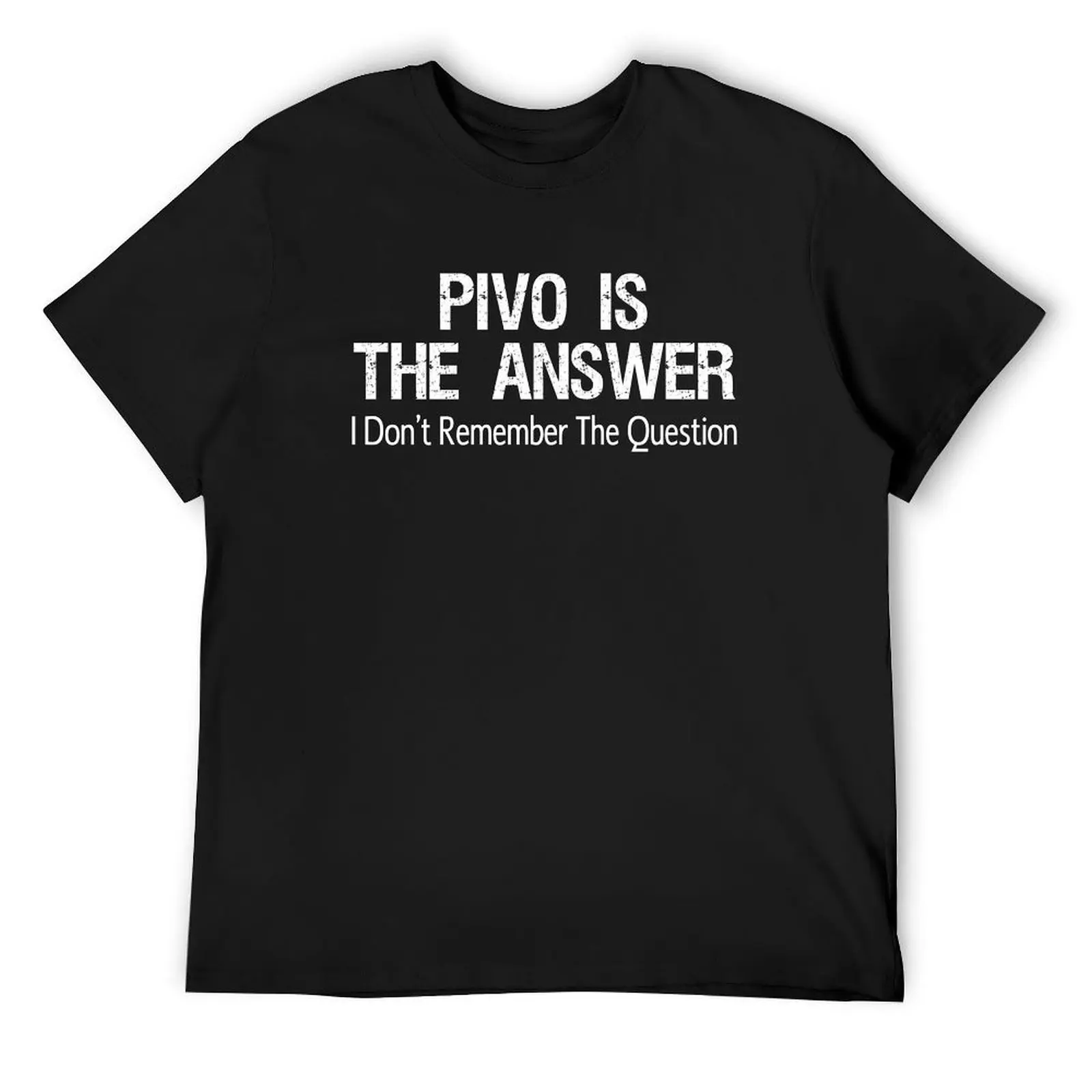 Pivo Is The Answer Czech Beer T-Shirt Short sleeve tee anime blacks compression shirt men