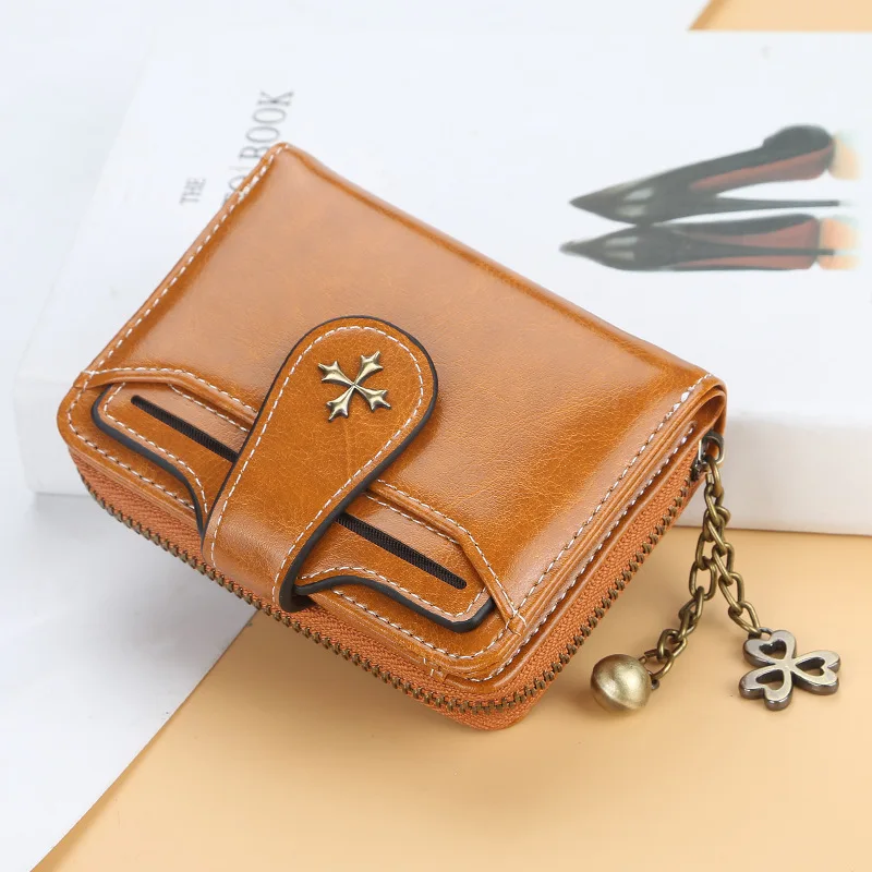 Baellery Fashion Zipper Lady Wallet Holding Wallets Premium Short Multi Slot Card Storage Bag Zero Female Chain Wallets