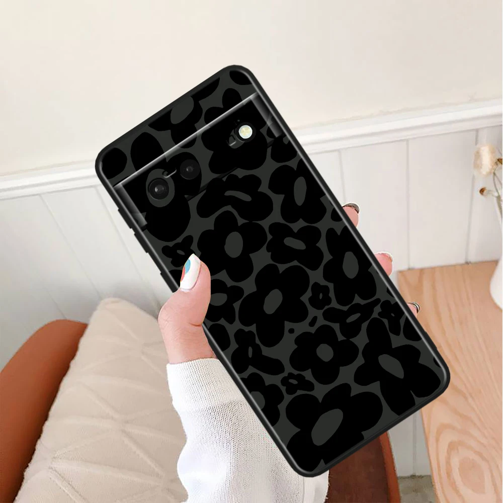 Luxury Art Stripes TPU Silicone Black Cover For Google Pixel 8 7A 7 6A 6 5A 5 5XL 4A 4XL 4 Pro 5G Phone Case