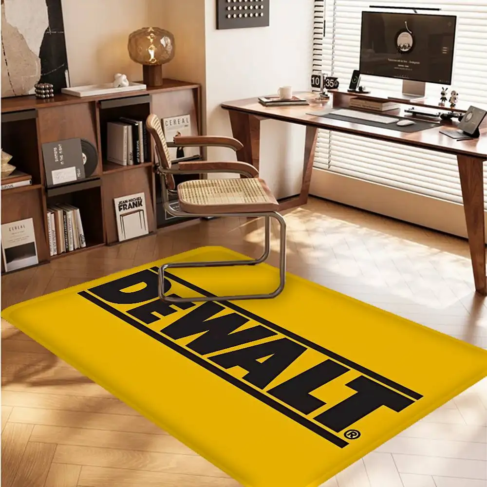 D-Dewalts Logo Bathroom Mat Anti-slip Absorb Water Long Strip Cushion Bedroon Mat Welcome Doormat