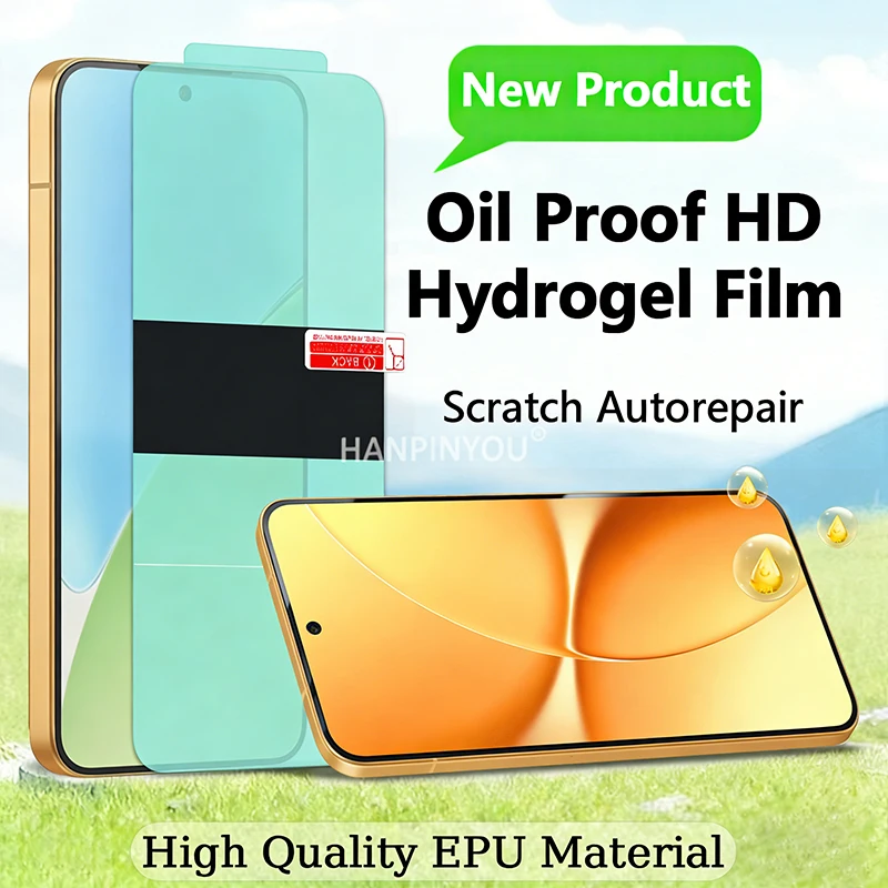 

Oil Proof Hydrogel Film For Xiaomi Poco F7 F6 X7 Pro Redmi Turbo 5 Max 4 Pro 3 Positioning Ultra HD Soft EPU Screen Protector