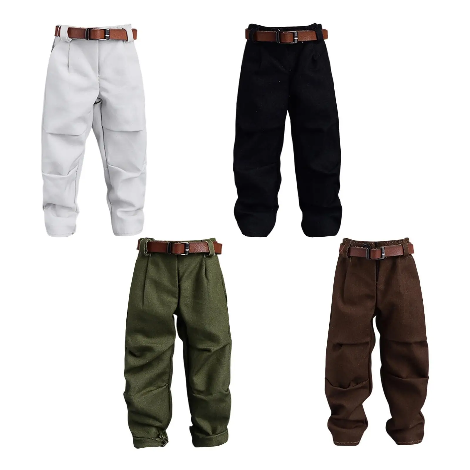 1:12 スケールハーレムパンツとベルト、アクションフィギュア服、カジュアルミニチュア人形コスチューム 6 インチアクションフィギュアアクセサリーコスチューム用