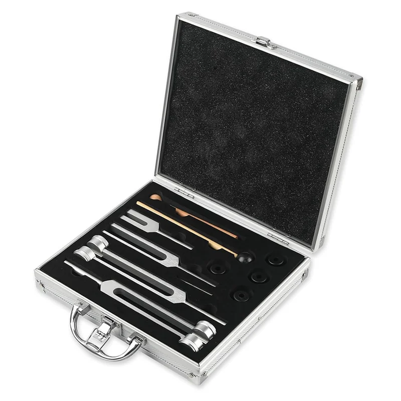 A89E-4-Piece Tuning Fork Set(128Hz, 136.1Hz, 528Hz, 4096Hz) For Chakra For Healing Sound Therapy Stress Relief Reliever