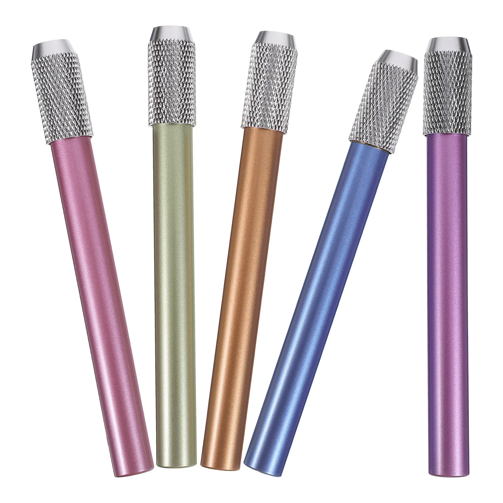 

5pcs Metal Extender For Artists Colored Pencil Holder Extension Tool Short Pencil Lengthener Crayon Extender Sketch Drawing Art