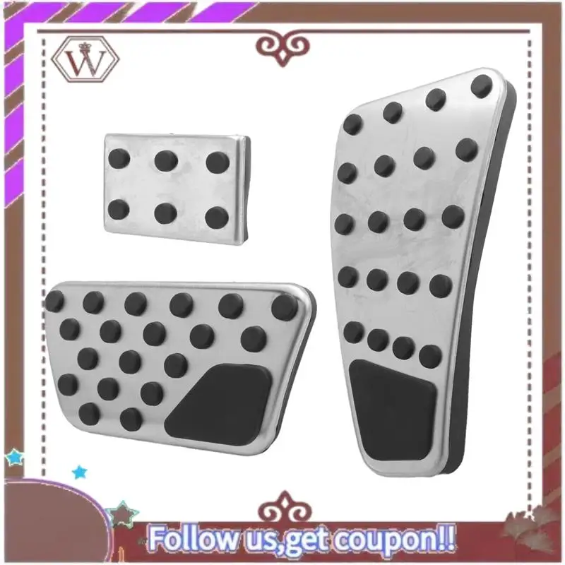 A57E-Accelerator Gas Pedal Brake Pedal Cover Foot Pedal Pads Kit For Dodge Ram 2011-2019 1500 2500 3500 5500