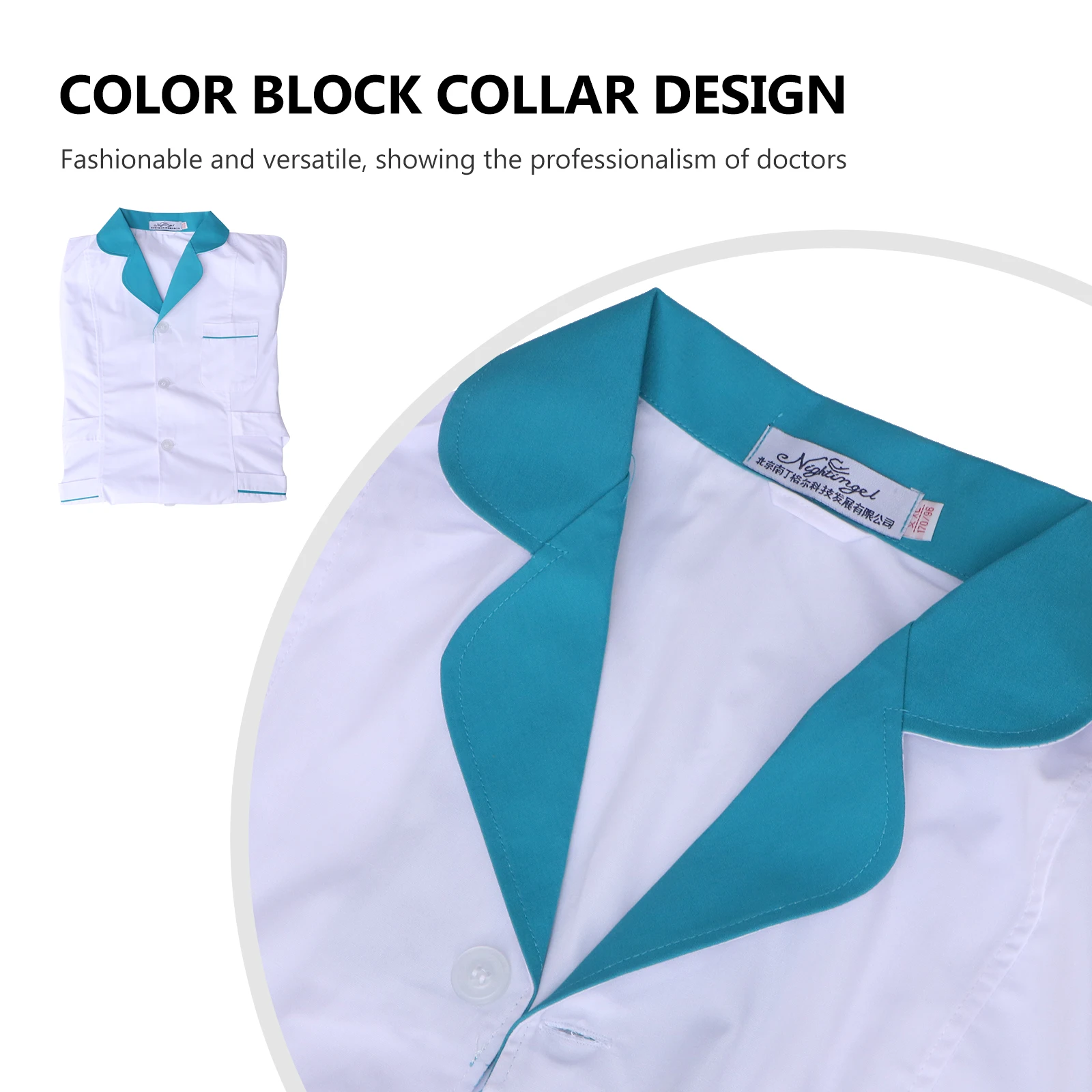 

Short Sleeve White Coat Nursing Uniform Hospital Clothes Lightweight Breathable Comfortable Summer Nurse Costume