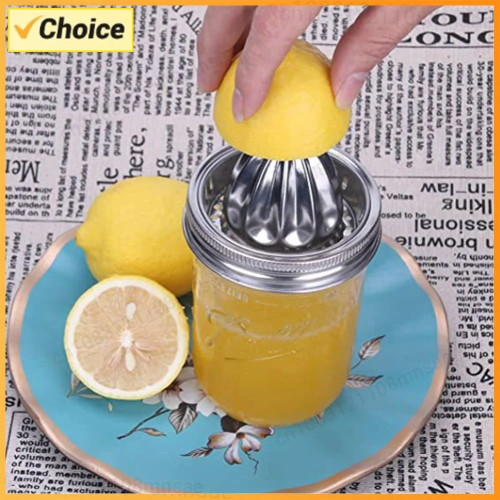 Stainless Steel Citrus Reamer Manual Juicer Citrus Juicer Citrus Lemon Juice Squeezer for Mason Jars