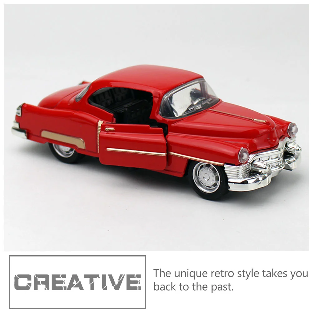 Model Cars For Vintage Alloy Home Decor Decorations Red Ornament Toddler