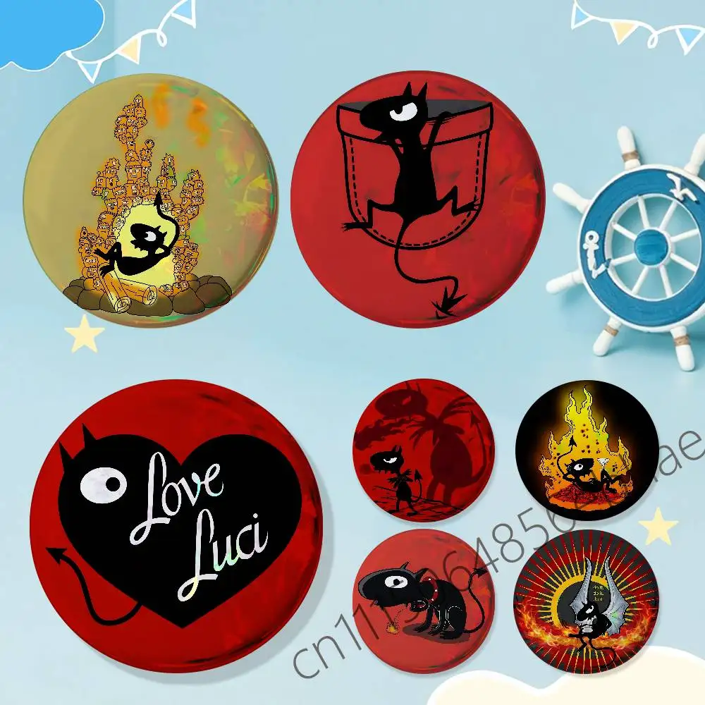 FOR Disenchantment Luci Devil Brooches Cute Cartoon Badge Jacket Jeans Lapel Pin Gift Accessorie