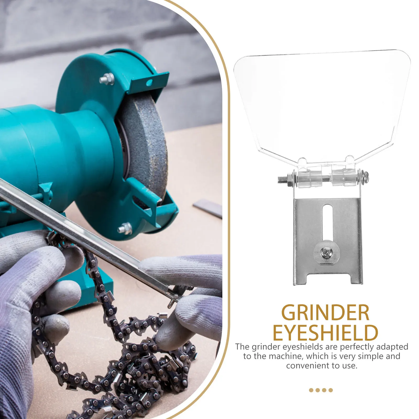 

Комплект из 2 защитных экранов для настольного точильного станка, из нержавеющей стали и АБС-пластика, износостойкие, сменные