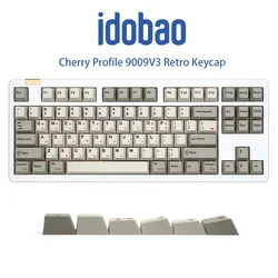 Korean Keycaps Cherry Profile Mechanical Keyboard Keycaps English Retro Keycap Set 141 Keys Russian Greek White Vintage Keycap