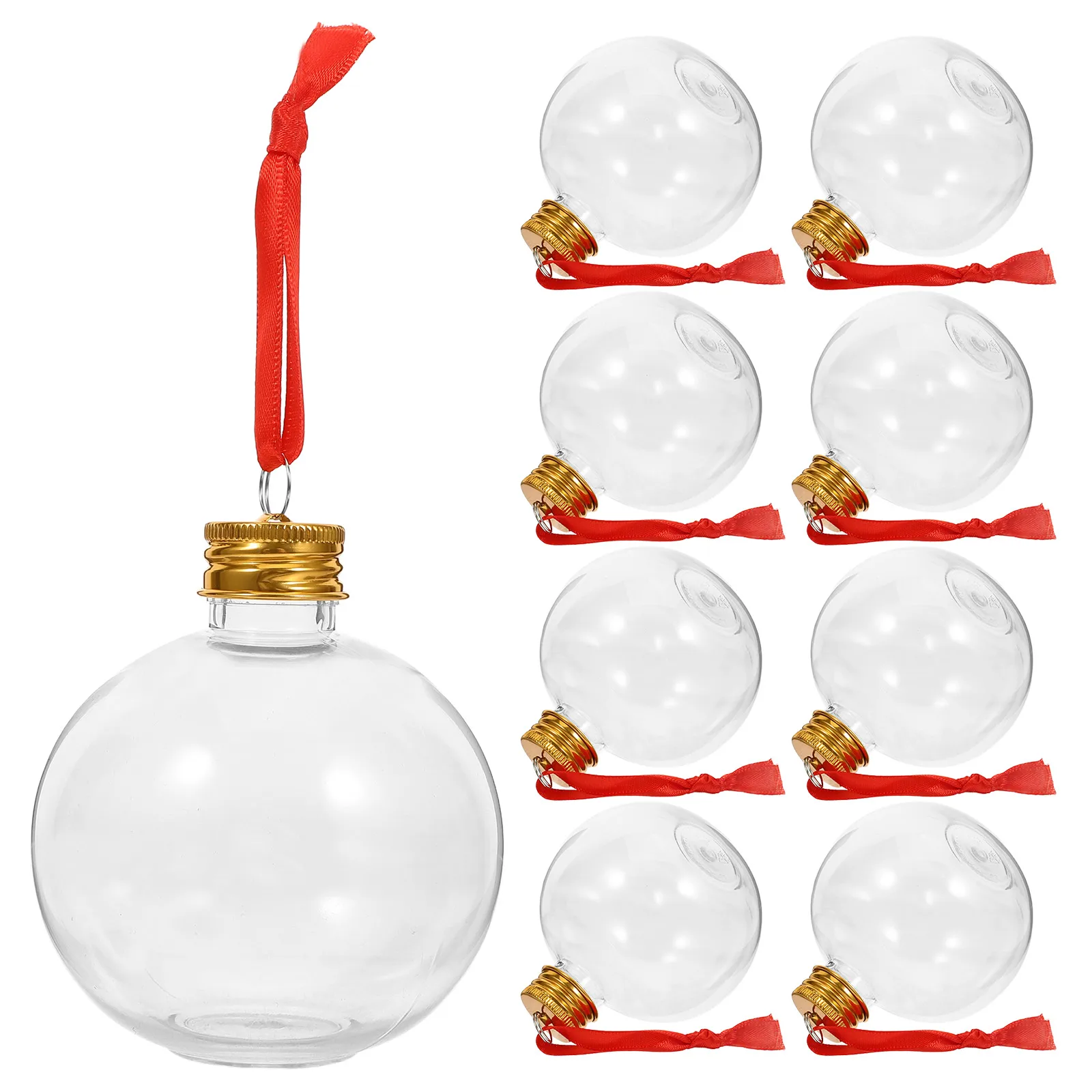 

Light Bulb Shape Ball Bottles Plastic Milk Juice Containers Clear Fillable Decorative Portable Practical Bottles for Christmas