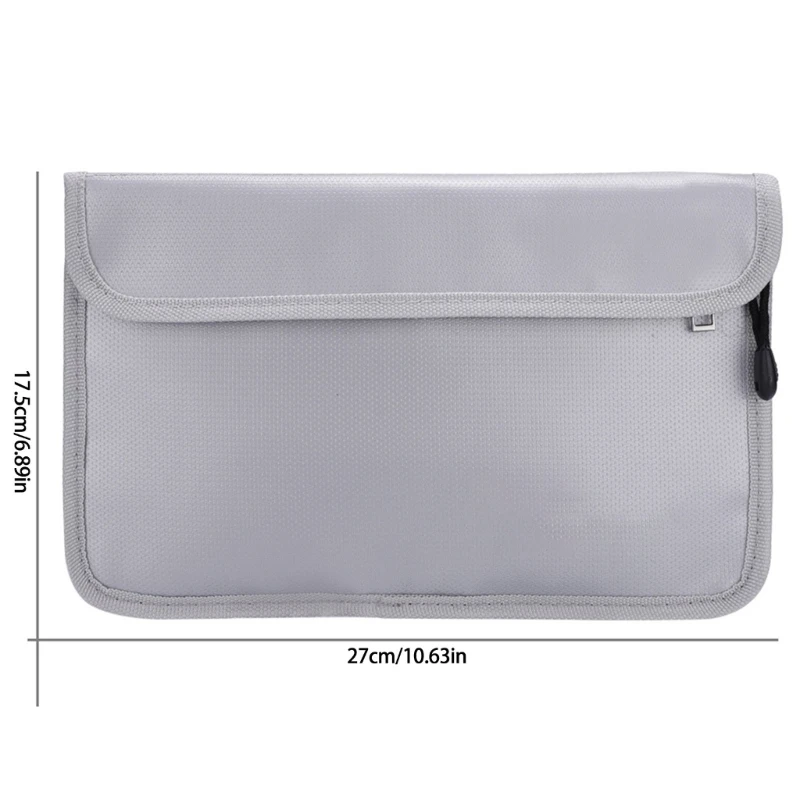 Fireproof Document Bag File Bag Fireproof Wallet Cash Protective Bag