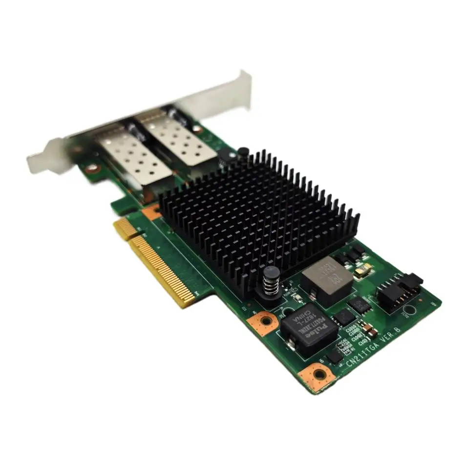 Para intel X520-DA2 e10g42btda sr2 82599es porta óptica dupla 10g gigabit placa de rede de fibra óptica pcie grupo preto huinas