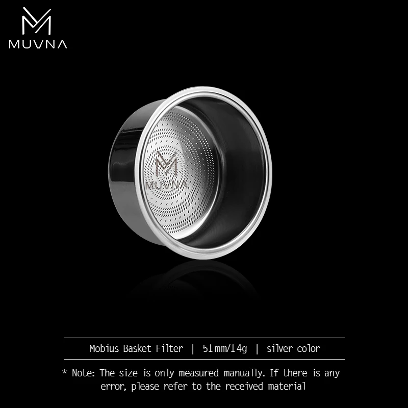 MUVNA Mobius 高抽出エスプレッソバスケット 51mm 14g シルバー 特別割引