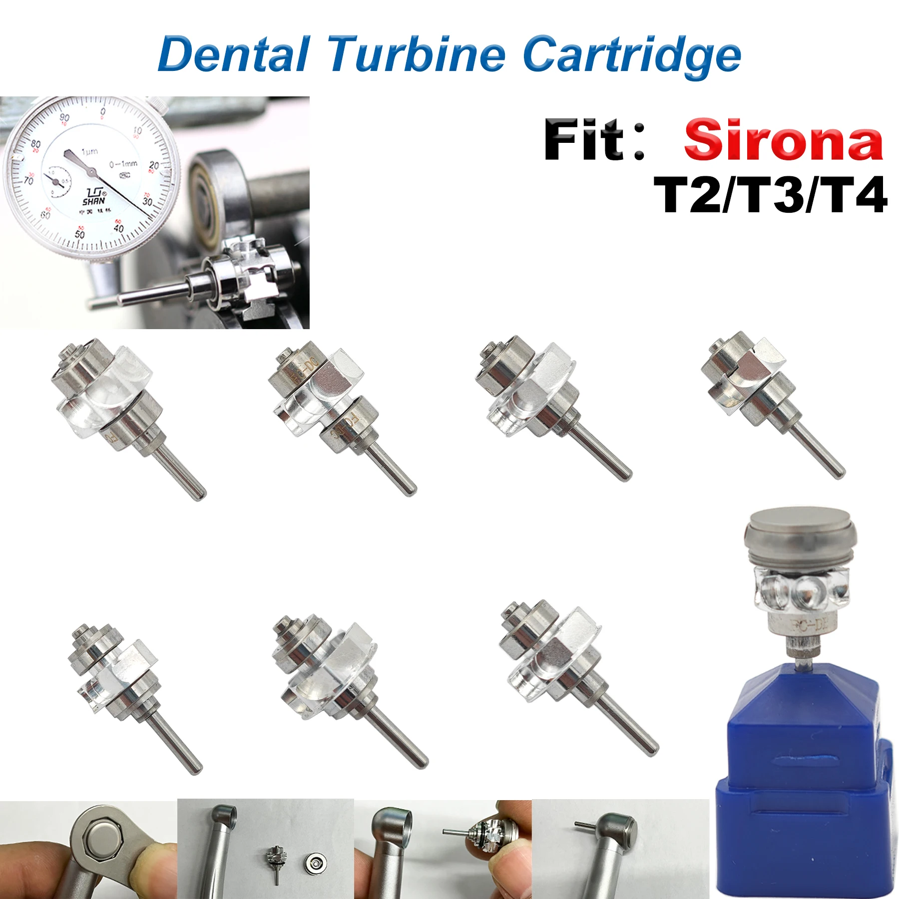 

Dental Sirona Turbine Cartridge Air Rotor Dentistry Handpiece Accessories Fit NSK KAVO COXO Sirona High Speed Handpiece