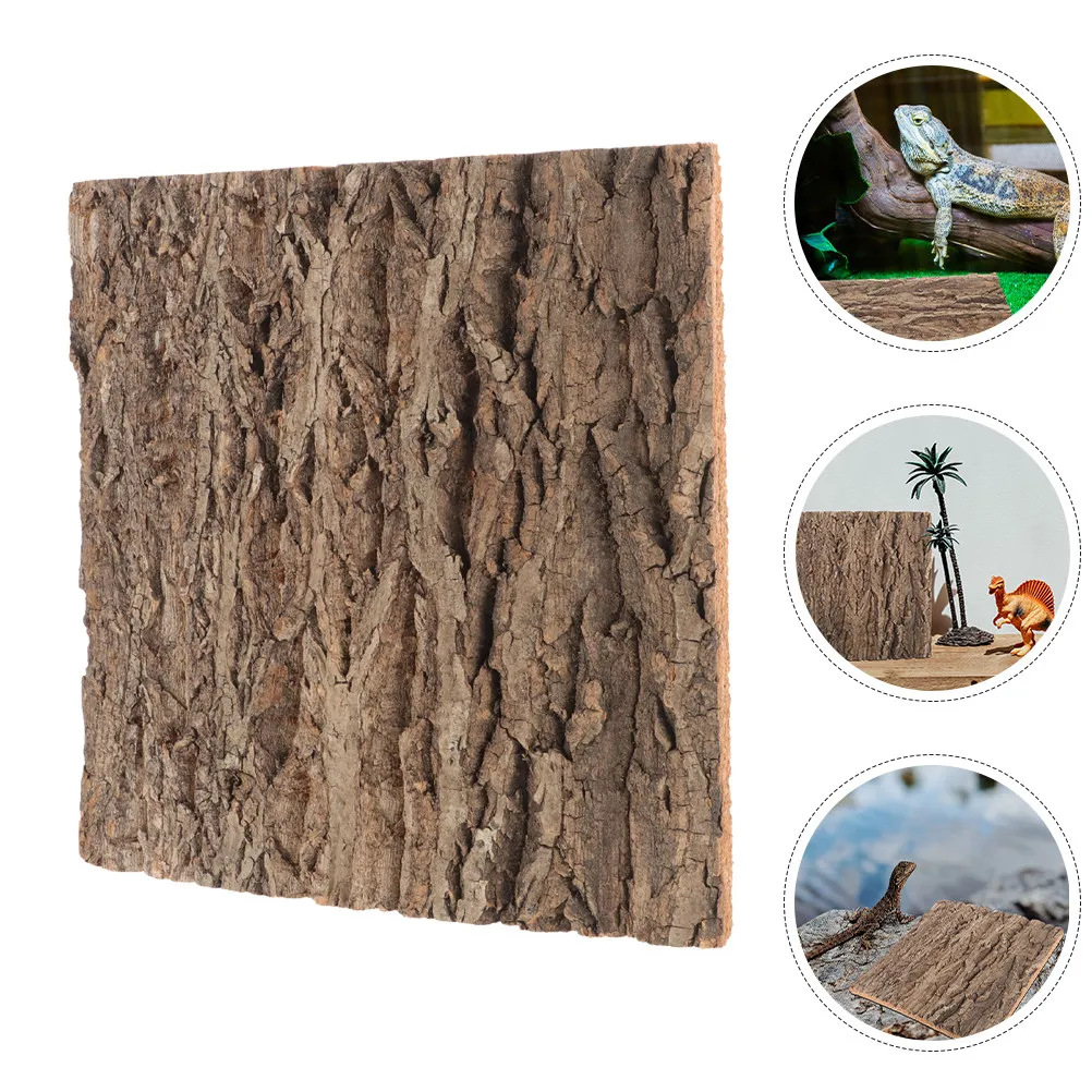 

2Pcs Tree Bark Wall Panel Natural Cork Background for Reptile Enclosure Aquarium Decoration Climbing Surface Pet Habitat Green