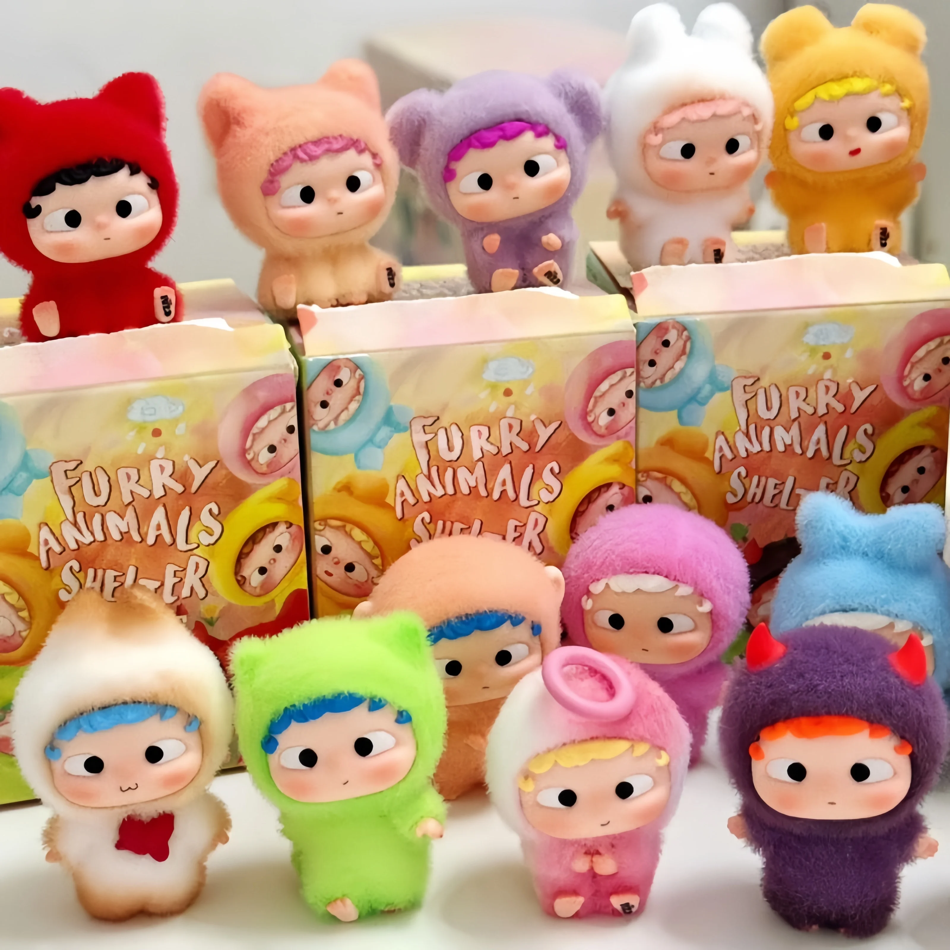 

New Arrival Heyone OZAI Fluffy Sanctuary Blind Box Cute Plush Kawaii Beads Trendy Toy Desktop Ornament Mystery Box Gift for Girl