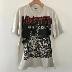 Vintage 80'S Misfits Hate Breeders Shirt Pushead Large Print Danzig Samhain Black Flag Henry Rollins Minor Threat Fugazi