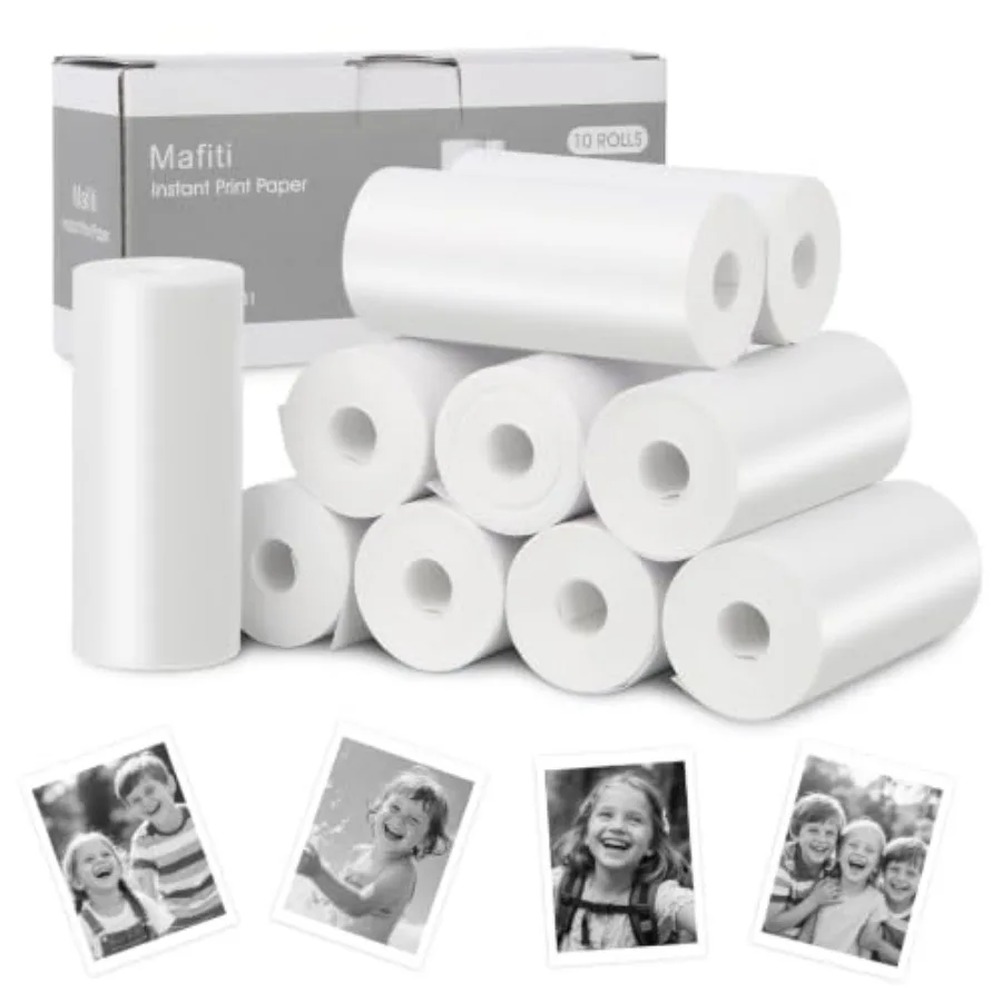 10 Rolls Instant Camera Refill Print Paper - Photo Print Thermal Paper Compatible with Most Camera Instant Print, 2.2 x1 Inch
