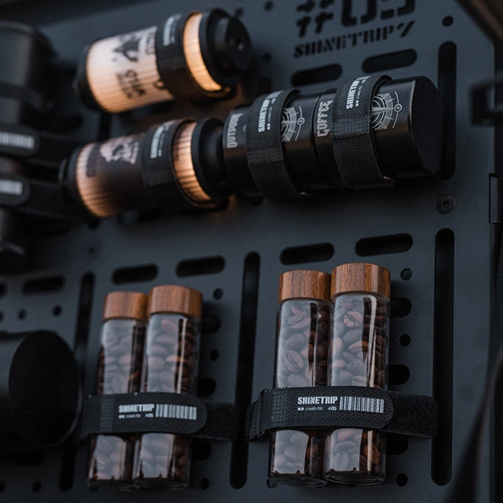 أشرطة خيمة التخييم في الهواء الطلق النايلون المشفرة مع أبازيم الأشرطة السحرية لزجة بقوة متعددة الأغراض ربط الأشرطة معدات التخييم #1