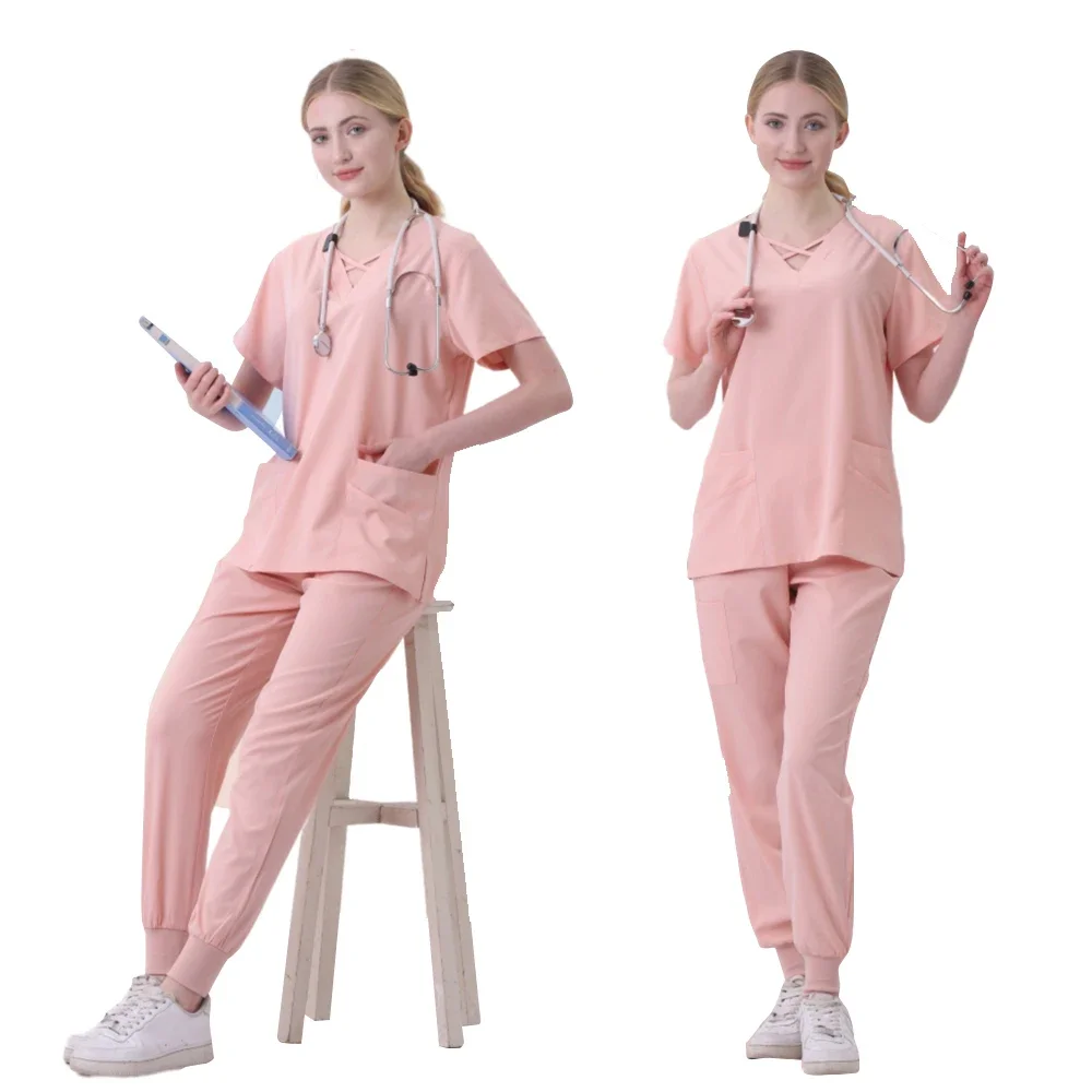 Peelings medizinische Uniformen Frau mehrfarbige Spa Schönheit Uniform Zahnarzt Veterinär Arbeits kleidung Unisex Apotheke Klinik Peeling-Set