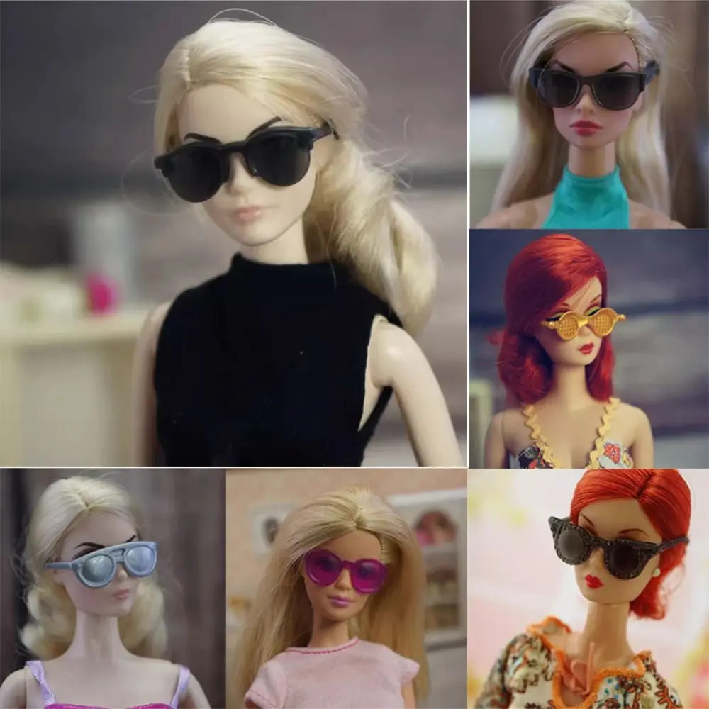 Plastic Doll Cute Eyeglasses Fashion Multi-Styles Necklaces Crown Jewelry Accessories Casual Wear Mini Eyeglasses