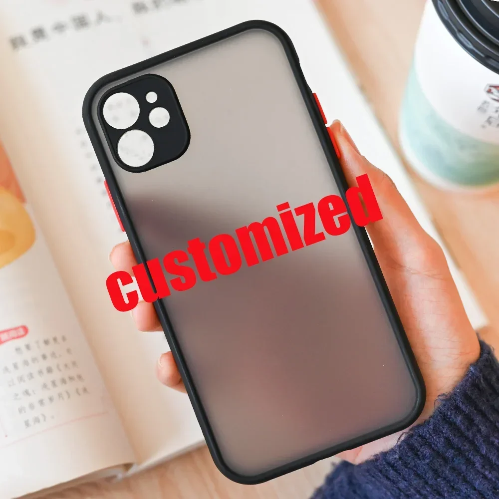 Fashion Customized Clear Phone Case For iPhone 16 13 12 11 14 15 Pro MAX Mini XR 7 8 Plus SE Shockproof Hard Matte Cover Funda